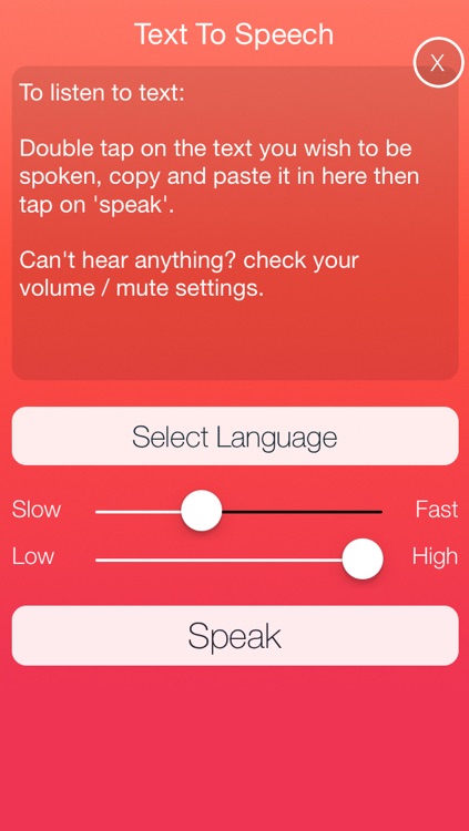 Text to Speech.