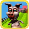 Crazy Pig Run Escape Wolf 3D