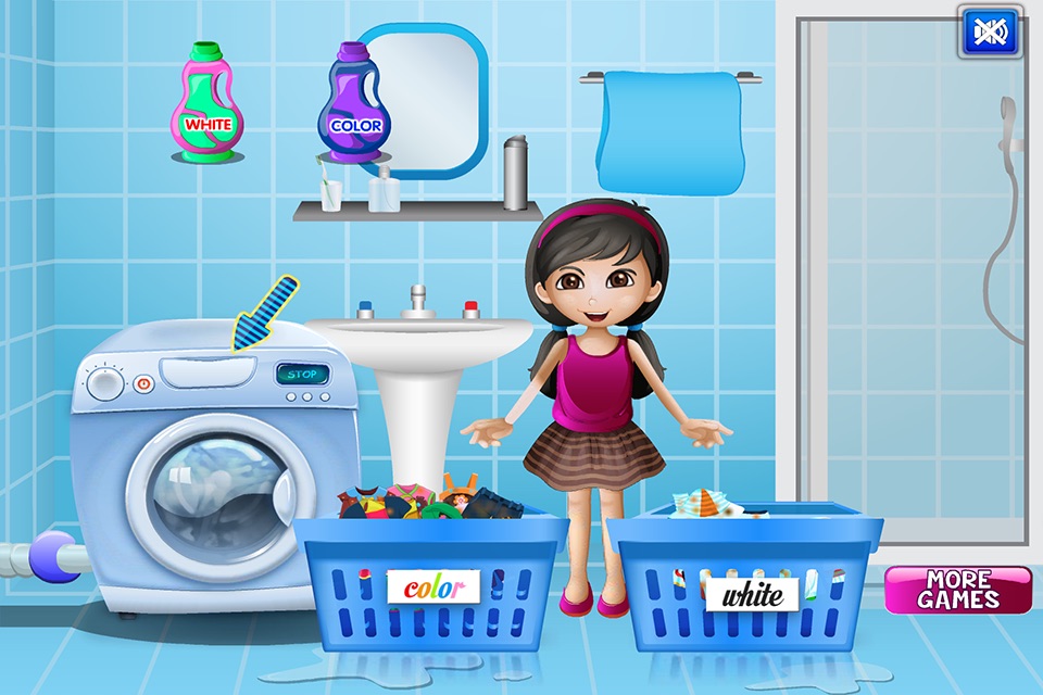 Arya Washing Clothes Kids Game screenshot 3