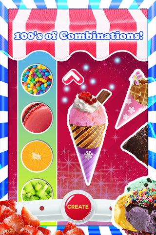 A Festive Ice Cream Maker HD. Make cones with different Flavours screenshot 2