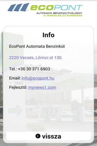 EcoPont Benzinkút screenshot 2
