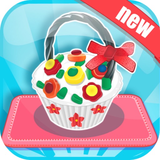 Flower Basket Cupcake icon