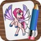 With How to Draw: My Fairy Pony you can learn how to draw Bloomy, Diaspra, Flora, Icey