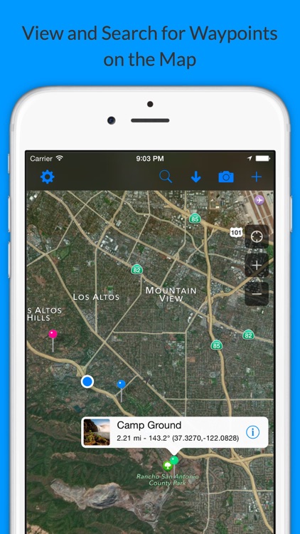 Map Points - GPS Location Storage for Hunting, Fishing and Camping with Map Area Measurement