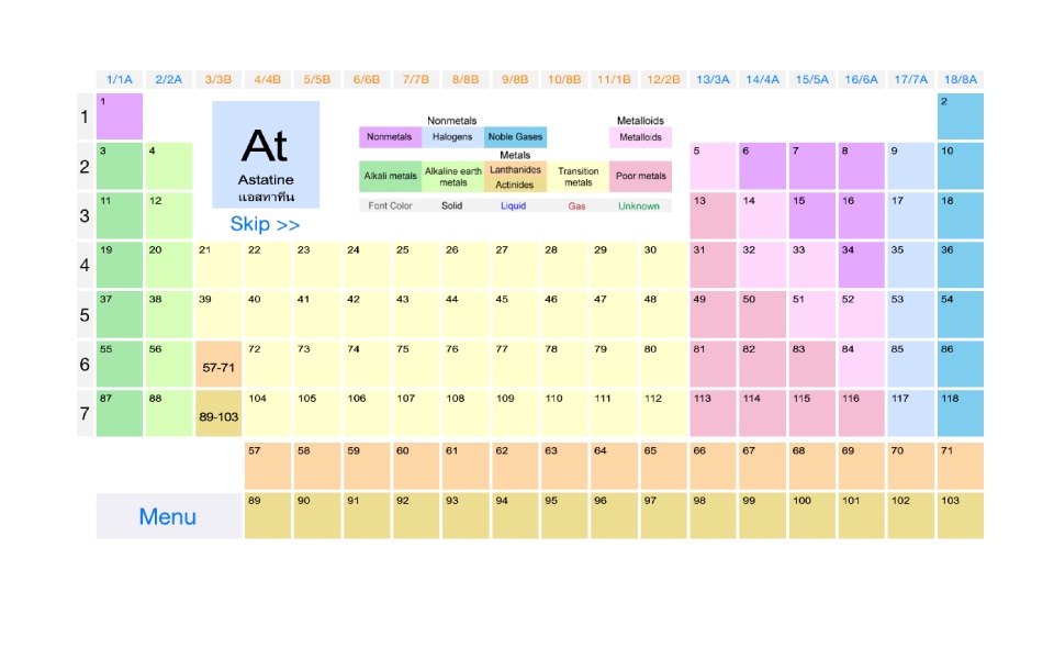 Periodic Table Easy - Lite (Table & Puzzle) screenshot 3