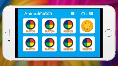 Giraffe and Elephant Animal Match photo card show 1.0.1 IOS -