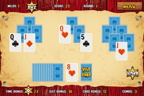 Cowboy Solitaire Triple Peak Wild West screenshot 3