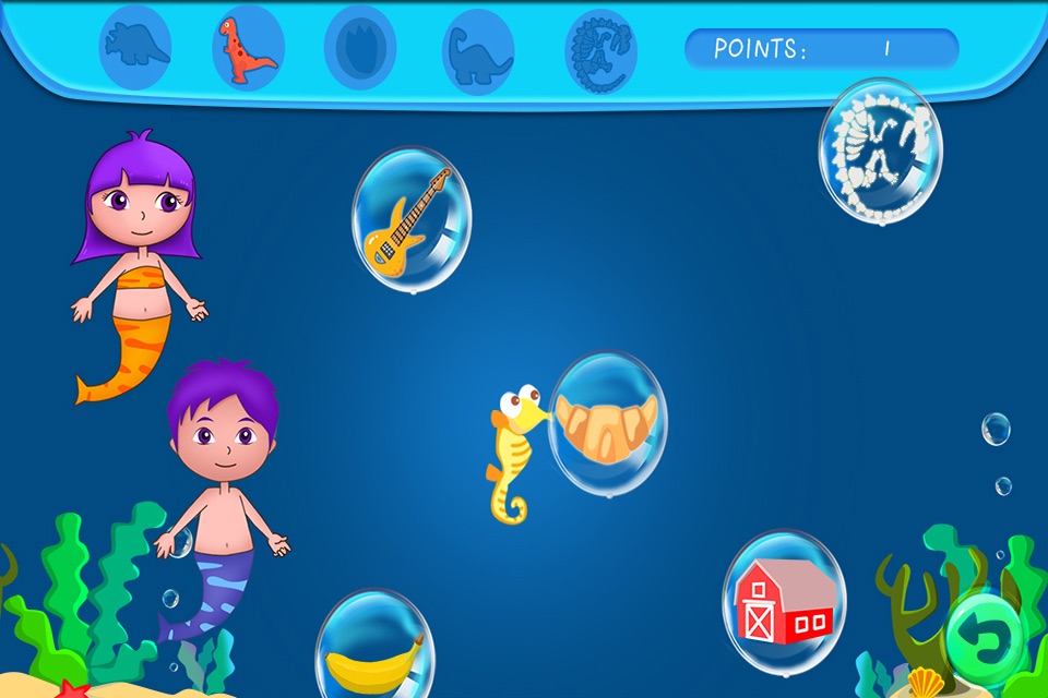 Anna's mermaid bubble pop adventure - free kids learning games screenshot 3