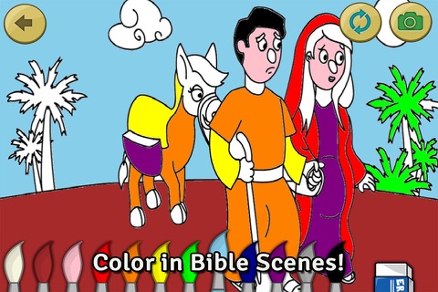 Life of Jesus: Virgin Birth - Bible Story, Coloring, Singing and Games for Children screenshot 4