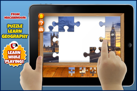 Puzzle! World: Learning city with flashcards - Macaw Moon screenshot 2