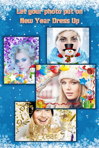 New Year Makeup - Visage Camera to Place Holiday Stickers onto Face Photos screenshot 3