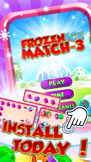 Freezin Ice Match-3 - fun candy puzzle game for jewel mania'(圖5)-速報App