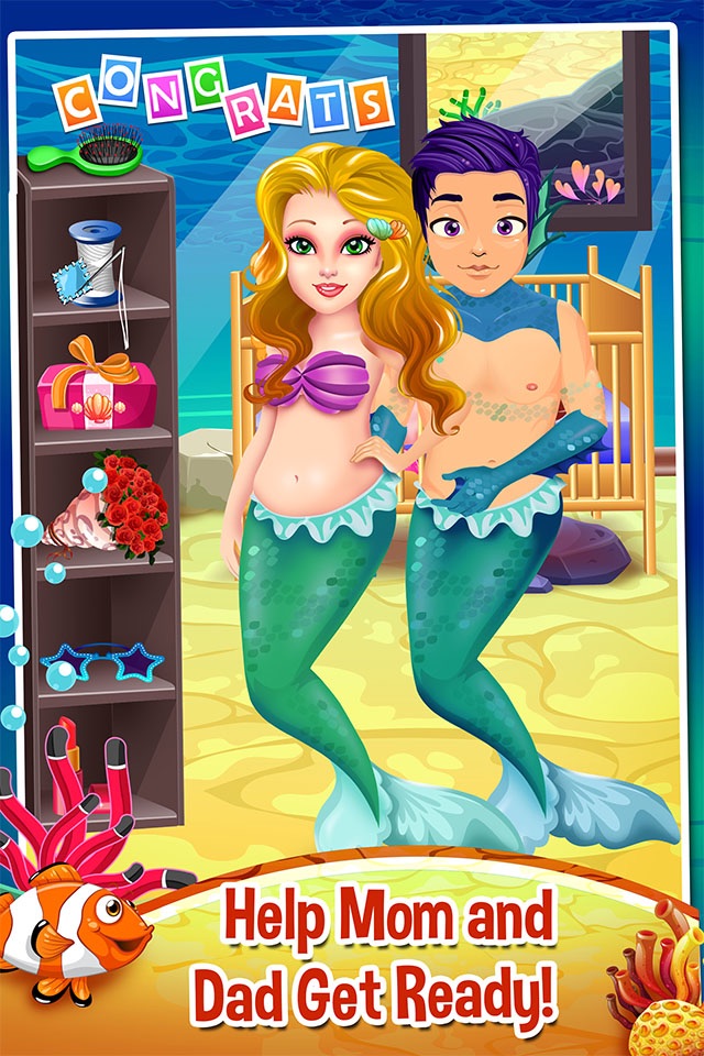 Mommy's Mermaid Newborn Baby Spa Doctor - my new salon care & make-up games! screenshot 4