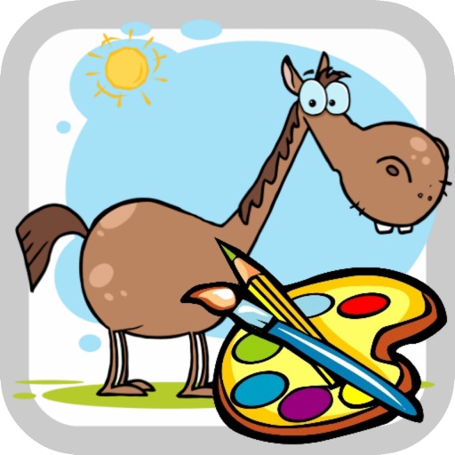 Farm Animals Coloring Book For Kids Icon