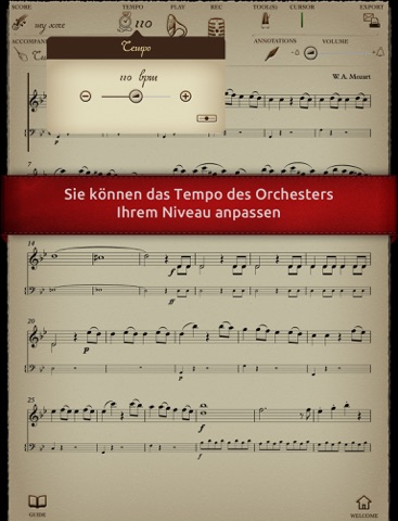 Play Mozart – Symphonie n°40 en sol mineur – 1er mouvement Molto allegro (partition interactive pour violon) screenshot 2