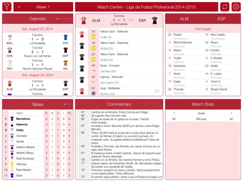 Spanish Football 2015-2016 - Match Centre screenshot 3