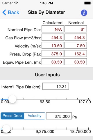 HVAC Pipe Sizer Plus screenshot 2