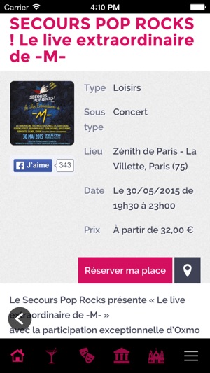 Placeminute : billet soirée, festival, concert, musée, théât(圖3)-速報App