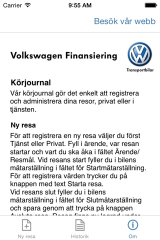 Volkswagen Transport Körjournal screenshot 4