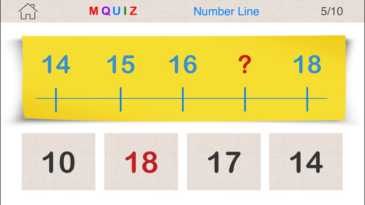 MQuiz Number Line - Number Sequence Math Quiz for Pre-School, Kindergarten and First Grade