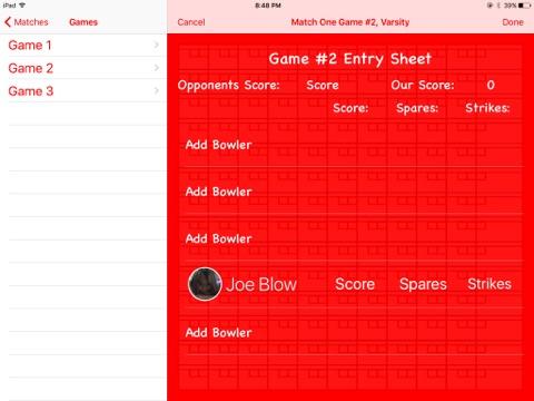 Bowling Book Keeper screenshot 3