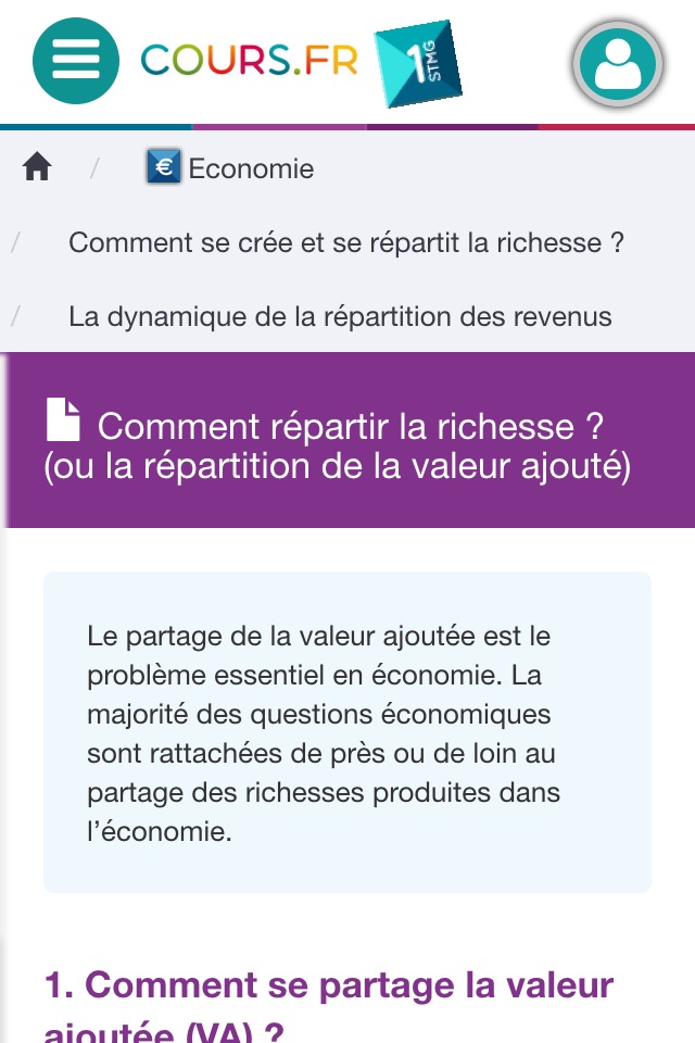 Cours.fr 1STMG screenshot 3
