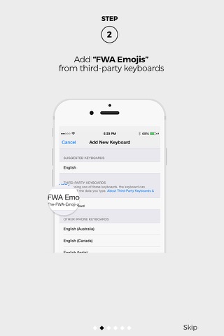The FWA Emoji and GIF Keyboard screenshot 3