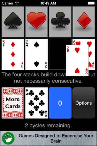 Four Stack Solitaire screenshot 2