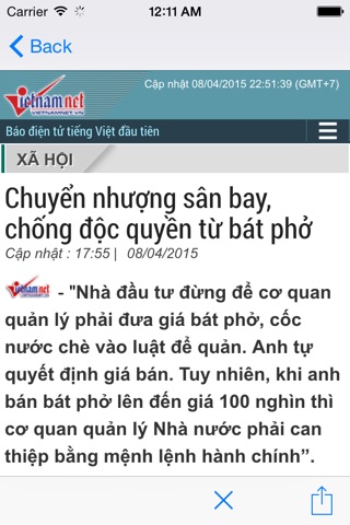 Báo Vietnamnet screenshot 4