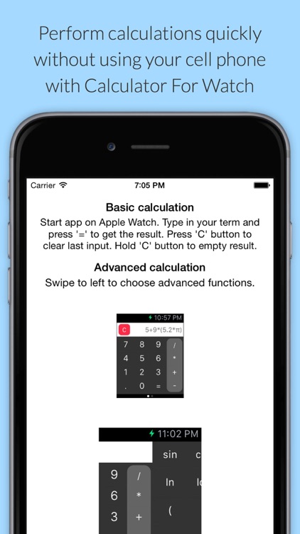 Advanced Calculator For Apple Watch OS