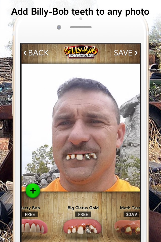 Billy Bob's Redneck Teeth App screenshot 2