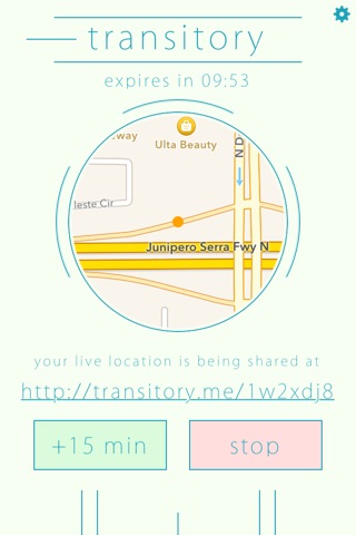 Transitory -- Share Your GPS Location screenshot 2