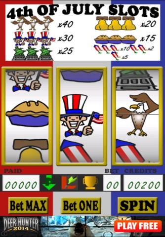 4th of July Slots - Let Freedom Ring screenshot 2