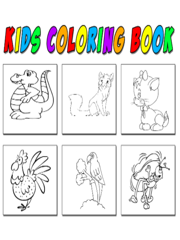 kids coloring book of animalsのおすすめ画像2