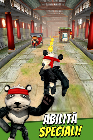 Cartoon Panda Run - Free Bamboo Jungle Pandas Racing Dash Game For Kids screenshot 3