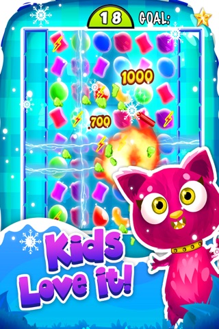 Frozen Ice Puzzle - match-3 candy fruit’s get shock of angry toy free screenshot 3