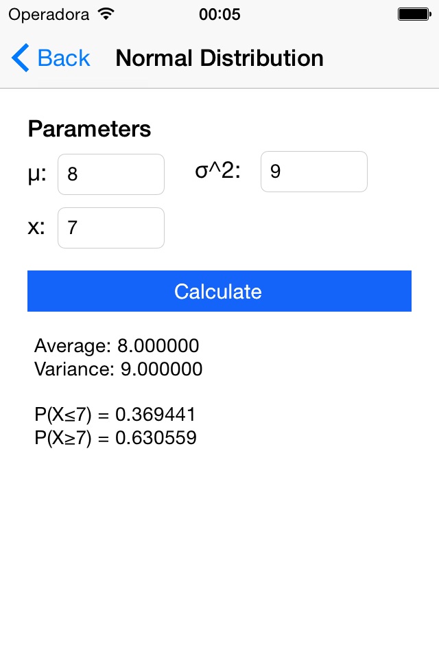 Probability Distributions Calculator screenshot 2