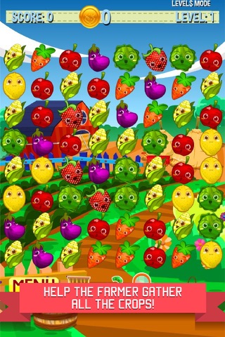 A Farm Barn Fruits and Veggie Harvest - Match and Pop Mania screenshot 2