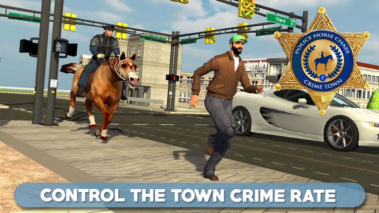 Police Horse Chase 3D - Sheriff Arrest the Thief & Robbers to Control the Town Crime Rate