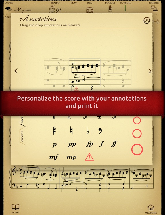 Play Gluck – Orpheus and Eurydice « Danse of the Blessed Spirits » (interactive sheet music) screenshot-4