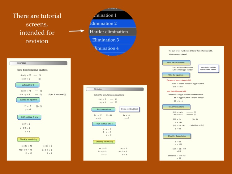 Simultaneous Equations - substitution, elimination, and problem solving