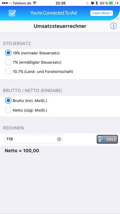 How to cancel & delete Umsatzsteuer-Rechner from iphone & ipad 1