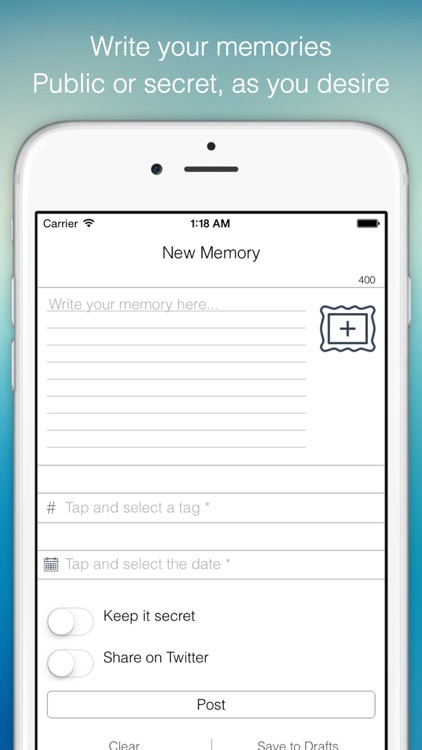 Histofme - Write micro journals and diaries