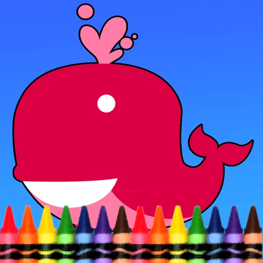 Sea Animal Coloring Book - Drawing Painting Kids Games Icon