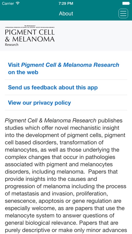 Pigment Cell and Melanoma Research screenshot-3