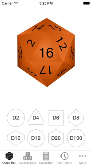 Natural 20 - for Rolling Dice