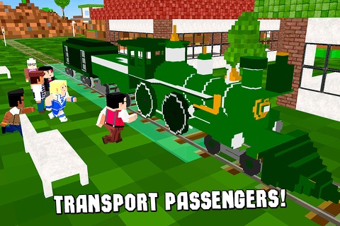 Cube World: Train Driver 3D screenshot 2