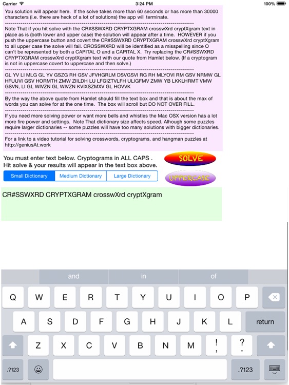Crossword Cryptogram Solver