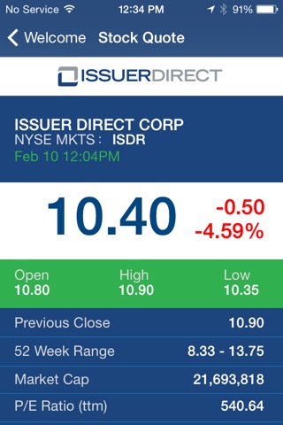 Issuer Direct Corporation screenshot 2