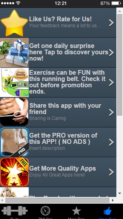 Lose Belly Fat Quiz PRO - The Six Pack Abs Train feature Weight Loss